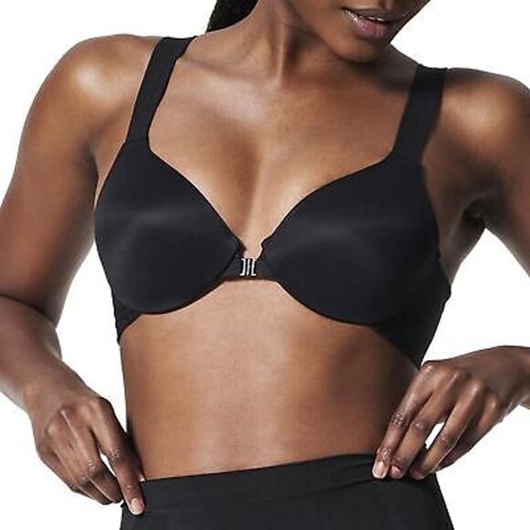 Spanx Black Bra-llelujah Racerback Front Closure Bra Size 34B - Picture 1 of 7